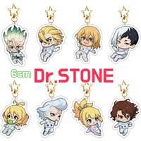 Anime Dr.STONE Senku Ishigami 6cm Acrylic Keychain Cute Cartoons Backpack Pendant Trend Creative Holiday Gifts