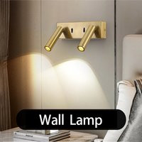 Double-Head LED Wall Reading Lamp Minimalist Rotatable Wall Light With Switch 3W Spotlight Bedroom Bedside Home Lighting Fixture