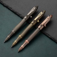 Creative Outdoor Retro EDC Tungsten Steel Head Brass Bolt Tactical Pen