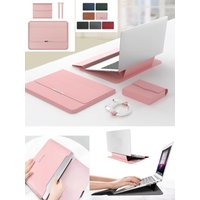 for Honor MagicBook 16 Pro x15 X16 Laptop Sleeve PULeather Magnetic Flip Case Foldable Stand Wrist Pad Charger Bag Cable Belt
