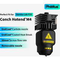 New Phaetus P2S Conch Hotend M4 Kit Endcoat Carbide Nozzle 0.2/0.4/0.6/0.8mm Hot End For Bambu lab P2S 3D Printer