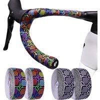 1pair Anti-Slip PU Handlebar Tape Comfort Road Bike Shock Absorption Handle Bar Tape With Bar End Plugs For Bicycle Strap