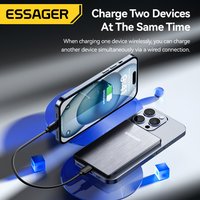 Essager Thin Wireless Power Bank 50000MAh Wireless Magnetic Power Bank Magsafe Fast Charging For IPhone 15 14 13 Xiaomi Samsung