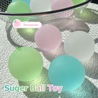 Creative Handmade Coconut Maltose Squishy Ball TPR Slow Rising Stress Relief Squeeze Toy Decompression Sensory Toy