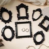 European Style Resin Photo Frame Black Edged Decor Frame DIY Wall Art Photo Prop For Home Decoration