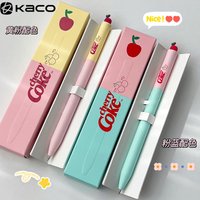 KACO FIRST Coca‑Cola Cherry Edition Pen,0.5mm Twist Gel Pen with Dual‑Ball System,Pastel Pink Design,Perfect ForJournaling&Notes