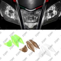 3Pcs Motorcycle Front Headlight Guard Shield Screen Lens Cover Protector For Aprilia RSV4 2011 2012 2013 2014