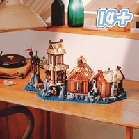 Ready Stock New Home Decor Viking Hamlet 2103PCS Construction Kit Collectible Ornament Party Birthday Gifts for Friends