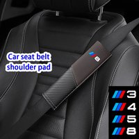 Car seat belt shoulder pad,carbon fiber leather stitching,car accessories,for BMW M3 M4 M5 M8 3 4 5 8 Series