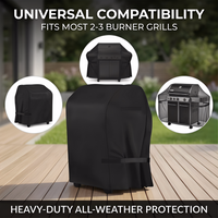 Multi-Size Universal Grill Cover Heavy-Duty Grill Cover,210D Oxford Polyester, Fits All Grills (Weber/Brinkmann/Char Broil etc.)
