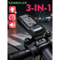 AliExpress NEWBOLER 4 Mode USB Bike Light Lamp Bicycle Computer 3 Mode Horn Flashlight Cycle Bike Speedometer Led Front Lights Cycling Headlight