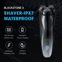 ENCHEN golarka elektryczna 3D Blackstone 3 IPX7 wodoodporna maszynka do golenia na mokro i na sucho, podwójny wyświetlacz cyfrowy dla mężczyzn