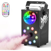 U'King 700W Smoke Machine Wireless Remote Control Effect Fogger 3in1 LED RGB Stage Light Fog Machine DJ Halloween Christmas