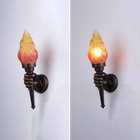 Industrial Simple Wall Lamp Modern Creative Torch Hand Lamps Vintage Wall Lamp for Bathroom Loft Stair Outdoors Lighting Fixture