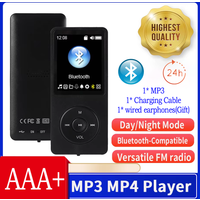 Bluetooth MP4 MP3 Lossless Music Player Walkman E-book Support TF Card Audio Recorder Lossless Sound MP3 Player With Headphone