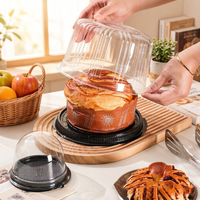 2026 NEW 10Pcs 4/6/8/10 Inch Transparent Round Cake Box Reusable Bakery Pastry Mousse Food Packing Container