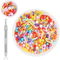 Mix Sugar Sprinkles-Candy Pearls,4-Claw Sprinkle Pen,Gift Box Pack,Baking Cake Decorations,Ice Cream Toppings Cookie Decorating