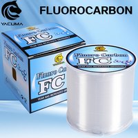 YACUMA 305M 505M Premium Fluorocarbon Coated Clear Nylon Monofilament Fishing Line for River Stream Ocean Rock Fishing Equipment