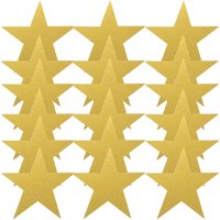 24Pcs Gold Confetti Star Cutouts Glitter Cardstock Stars for Bulletin Board Art Projects Drawing Doodling Craft Decoration
