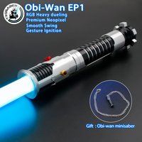 TXQSABER Obi-Wan EP1 Lightsaber Metal Hilt Heavy Dueling RGB Proffie 2.2 Light Sword SNV4 Neo Pixel Laser sword Cosplay Gift
