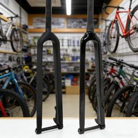 ODINZEUS 26/27.5/29 inch carbon fiber fork, mountain bike rigid fork, disc brake/wheel brake,Thru Axle 15*100mm,Straight/Conical