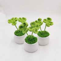 Clover Four Leaf Clover Potted Plant Home Ornament Gifts home garden desk decoration