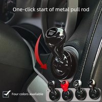 Car One-Touch Start Button with Push-to-Start Rocker Lever Car Accessories Interior Decor Push Rocker Start accessor