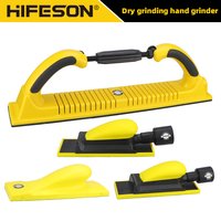 HIFESON Handheld Sander Manual Sandpaper Tool Sanding Block Dust Extraction Hand Polisher Grinding Machine For Metal Wood Work