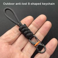 10cm Umbrella Rope Anti-theft And Anti-lost 8-shaped Keychain With Lock 8-shaped Lock Portable Outdoor Lanyard Hanging BuckleHot