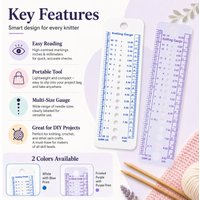 5/3/2/1 pieces Size Knitting Accessories Needle Gauge Inches Sewing Tools Centimeters 1-10mm Size Measuring Tools