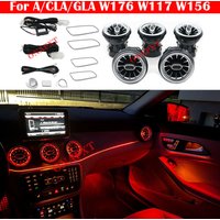 12-color For Benz A/CLA/GLA W176 W117 W156 For AMG Car Door Dashboard Led Turbine Air Vents Ambient Light Decorative Nozzle Lamp