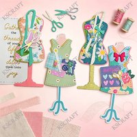 KSCRAFT Dress Form Cutting Dies Stencils for DIY Scrapbooking Decorative Embossing DIY Paper Cards