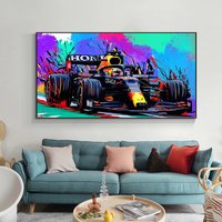 F1 World Champion Car 5D Diamond Art Abstract Graffiti DIY Diamond Painting Cross Stitch Embroidery Kit Crystal Art Decor E274