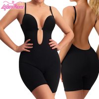 Sexy Women's Backless Shapewear Seamless One-piece Slim Body Suit Low Back Body Shaper Tummy Control Bodysuit Flat Belly Corset