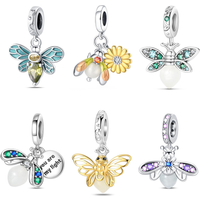 925 Sterling Silver Glowing Firefly Series Charm Pendant Beads Fit 3mm Bracelets Necklace DIY Women Jewelry Accessories