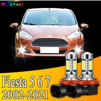 2pcs 81LED Accessories Front Fog Light Bulb Lamp For Ford Fiesta 5 6 7 2002-2021 2008 2009 2010 2011 2012 2013 2014 2015 2016