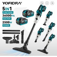 YOFIDRA Kabelloser Handstaubsauger, leistungsstark, wiederaufladbar, Haushaltsreinigungsgerät für Auto und Haustiere, kompatibel mit Makita-Akkus.