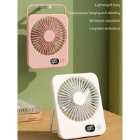 Portable Desk Fan USB Rechargeable Fan 180° Tilt Folding Personal Fan With Power Display 5 Speeds Ultra Quiet Table Fan