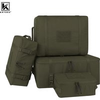 KRYDEX Tactical Modular Pouch Travel Outdoor Packing Organizer 70D Nylon Packing Cubes Waterproof Camping Luggage Bags 4pcs Set
