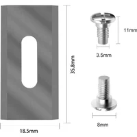35.8*18.5*0.65mm 30pcs Trimmer Blade Lawn Mower Grass Replacement Piece for Husqvarna Automower/Garden Robotic Lawnmower Tools L