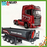Huina 1/18 RC Elektryczny Podnośnik do Przyczepki Wywrotki RC do Ciągników 1501 1509, Podświetlenie, Nóżki Podporowe, Bez Systemu Dźwiękowego, Model Zabawka