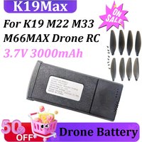 K19Max Drone Battery 3.7V 3000mAh for K19 M22 M33 M66MAX Drone RC Quadcopter Helicopter Battery Flying for 20 Minutes