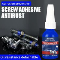 LOOLIFLBlueRemovable thread locking agent with medium strength for nuts, bolts, and fasteners to prevent loosening and corrosion