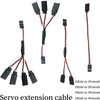 1PCS 20/30/50cm 1to1/ 1to2/ 1to3/ 1to4 RC Servo Extension Wire Cable Futaba 3 Pin JR Plug Splitters Male to Female for RC Model