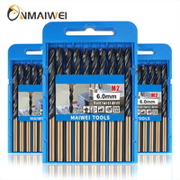 M2 10PCS1-13mm Twist Drill Bits High Strength Hole Drilling Stainless Steel Drill Round Shank Drill Alloy Drill Bit For Metal