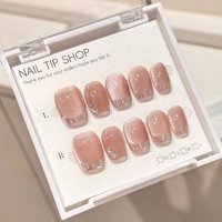10pcs Cat Eye Square Handmade Press on Nails French Fake Nails Simple False Nail Artificial Nail Накладные Ногти Uñas Postizas