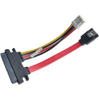 7+15 22pin SATA SSD HDD Hard Disk Drive 7Pin SATA DATA + 4Pin female FDD Floppy Power supply cable For PC HTPC HIN MINI ITX 10cm