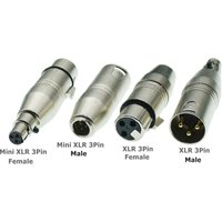 1 stücke XLR Zu Mini XLR 3pin Audio Mic Mikrofon Adapter Stecker Mini XLR 3 Pin Männlich Weiblich zu XLR 3 pin Stecker SLR Kamera