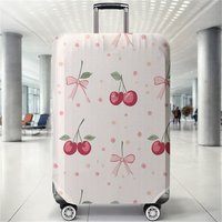 Cherry bow polka dot milk white pattern luggage protection cover, suitable for 18-32 inch luggage covers, luggage handle gloves,