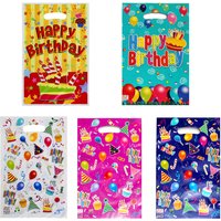 10/20pcs Printed Gift Bags Chroma Plastic Candy Bag Child Party Loot Bags Boy Girl Kids Birthday Party Favors Supplies Decor